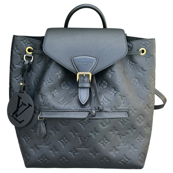 Louis Vuitton Montsouris Backpack NM Monogram Empreinte Leather PM Black - Picture 11 of 11
